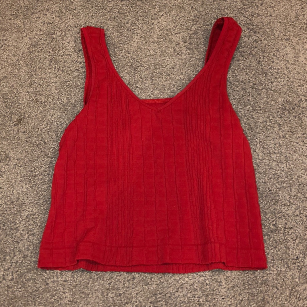 red crop top.